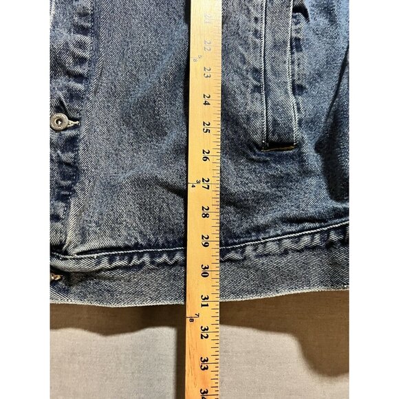 Vintage 90s Sean John Carpenter Denim Jacket Size XL Big Heavy Embroidered Rare. - Picture 13 of 14